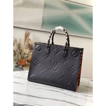 Louis Vuitton M58522 LV M58521 OnTheGo MM Monogram Empreinte Tote Bag Černá