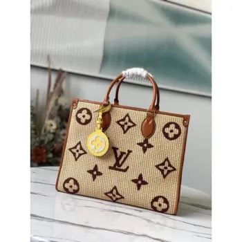 Louis Vuitton M57707 LV M57723 OnTheGo MM Tote Bag Tan