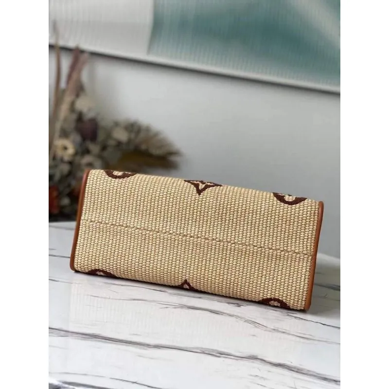 Louis Vuitton M57707 LV M57723 OnTheGo MM Tote Bag Tan