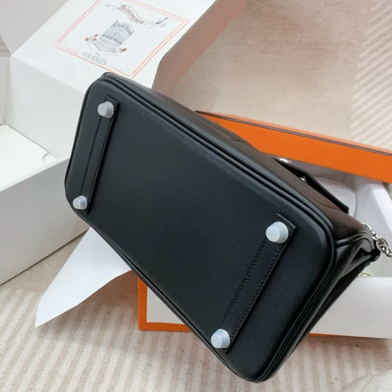 Hermes Birkin Rock 25 Ručně vyráběná taška v černé kůži Volupto