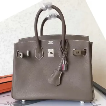 Hermes Taupe Birkin 25cm Epsom Ručně vyráběná taška