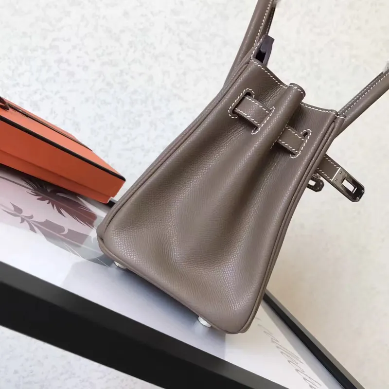 Hermes Taupe Birkin 25cm Epsom Ručně vyráběná taška