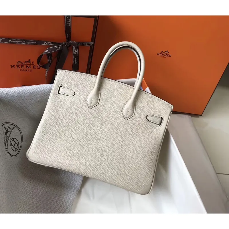 Hermes Birkin 25cm Taška v kůži Clemence Beton