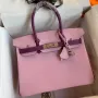 Hermes HSS Birkin 30 Bicolor Taška v barvě Mauve Sylvestre a Anemone Epsom telecí kůže