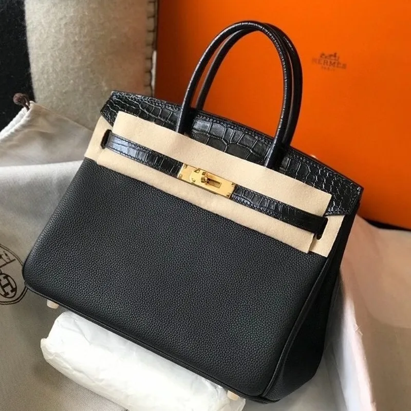 Hermes Touch Birkin 30cm Limitovaná Edice Černá Taška