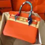 Hermès oranžová Birkin 30cm Epsom ručně vyráběná taška