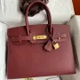 Hermes Birkin 30 Sellier Ručně vyráběná taška v Rouge H Epsom telecí kůži