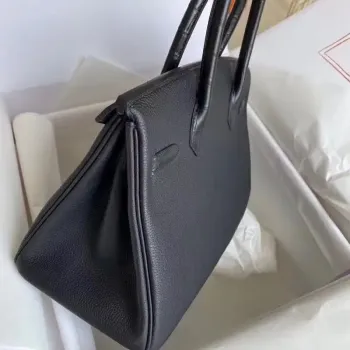 Hermes Black Touch Birkin 30cm Taška Matný Niloticus Krokodýlí Kůže