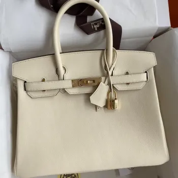 Hermes Birkin 30 Retourne Ručně vyráběná taška z Nata Swift kůže
