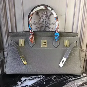 Hermes Lin Blue JPG Birkin 42cm Kabelka přes rameno