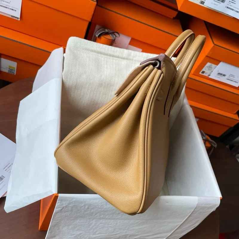 Hermes Birkin Inside Out 25 Taška v Biscuit Swift telecí kůži