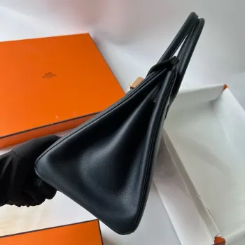 Hermes Colormatic Birkin 30 taška v modré Nuit, černé a chai kůži Swift