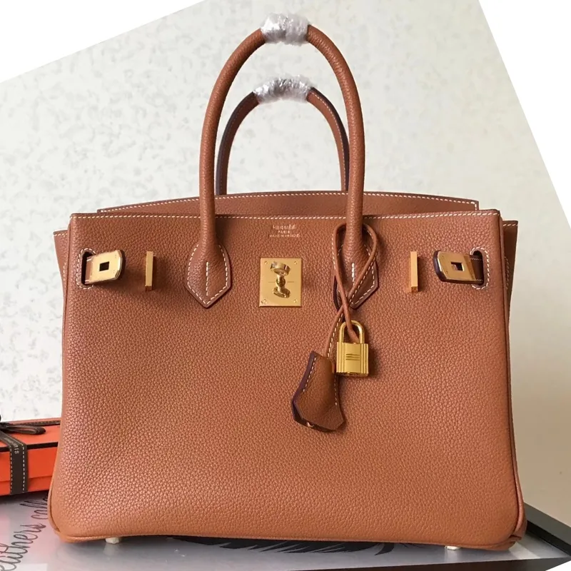 Hermes Gold Birkin 30cm Clemence Ručně vyráběná taška