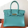 Hermes Lagon Birkin 30cm Clemence Ručně vyráběná taška