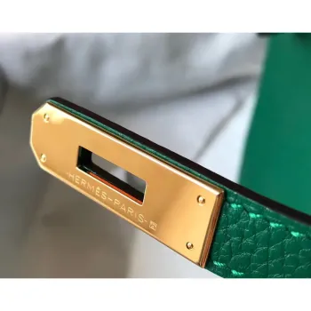 Hermès Malachite Clemence Birkin 30cm Taška