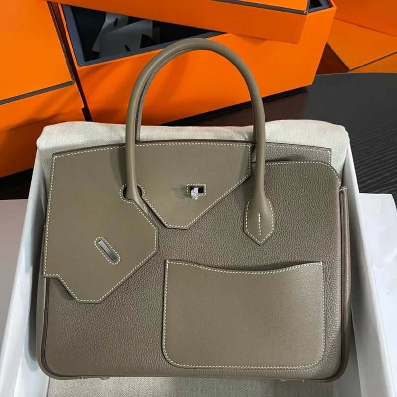 Hermes Birkin 30 en Desordre Taška v taupe Swift a Clemence kůži