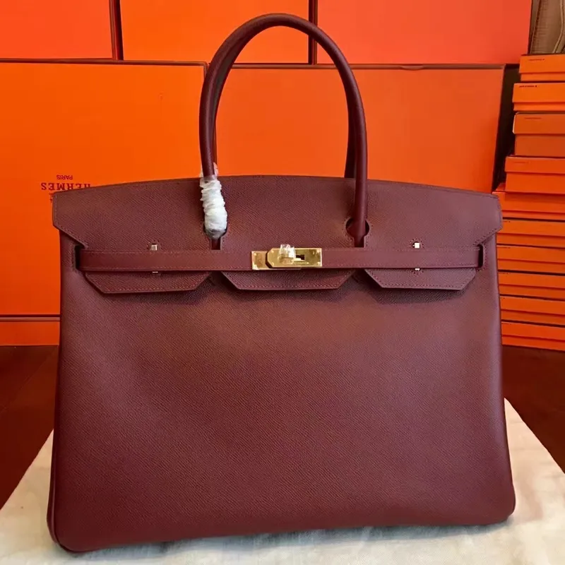 Hermes Bordeaux Epsom Birkin 40cm Ručně vyráběná taška