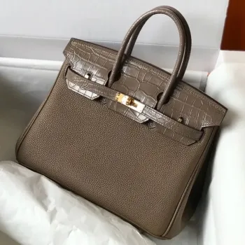 Hermes Touch Birkin 25cm Limitovaná edice Taube Taška
