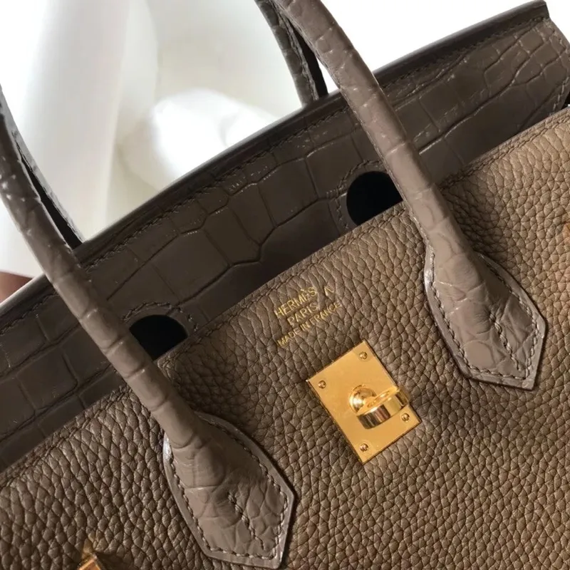 Hermes Touch Birkin 25cm Limitovaná edice Taube Taška