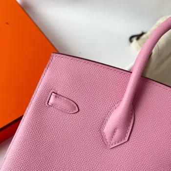 Hermes Birkin 25 Sellier Ručně vyráběná taška v barvě Mauve Sylvestre z telecí kůže Epsom