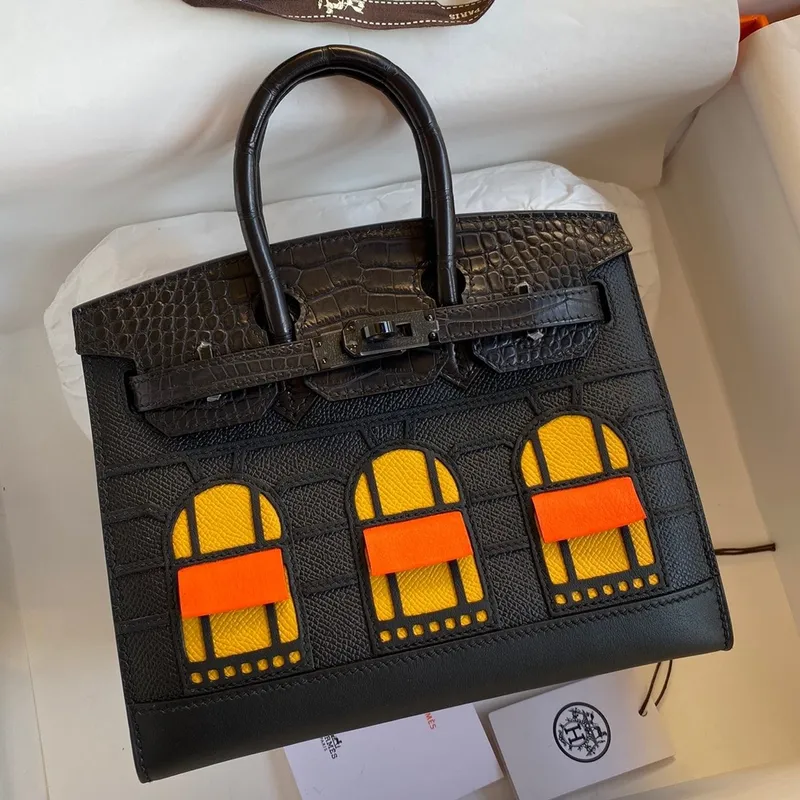 Hermes So Black Midnight Faubourg Birkin 20 Sellier Limitovaná edice tašky