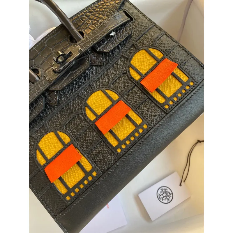 Hermes So Black Midnight Faubourg Birkin 20 Sellier Limitovaná edice tašky