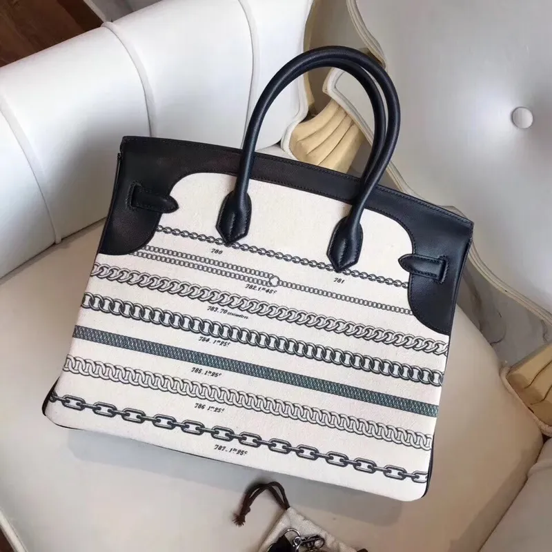 Hermes Birkin 35cm De Camp Dechainee Toile Taška
