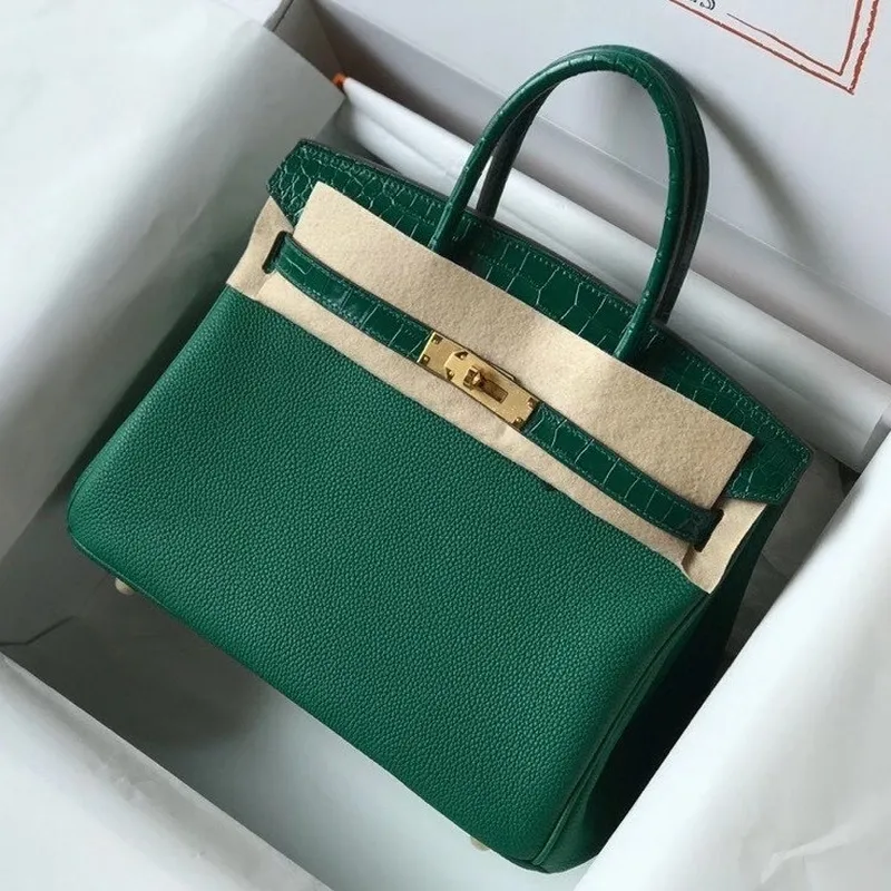 Hermes Touch Birkin 30cm Limitovaná edice Zelená taška