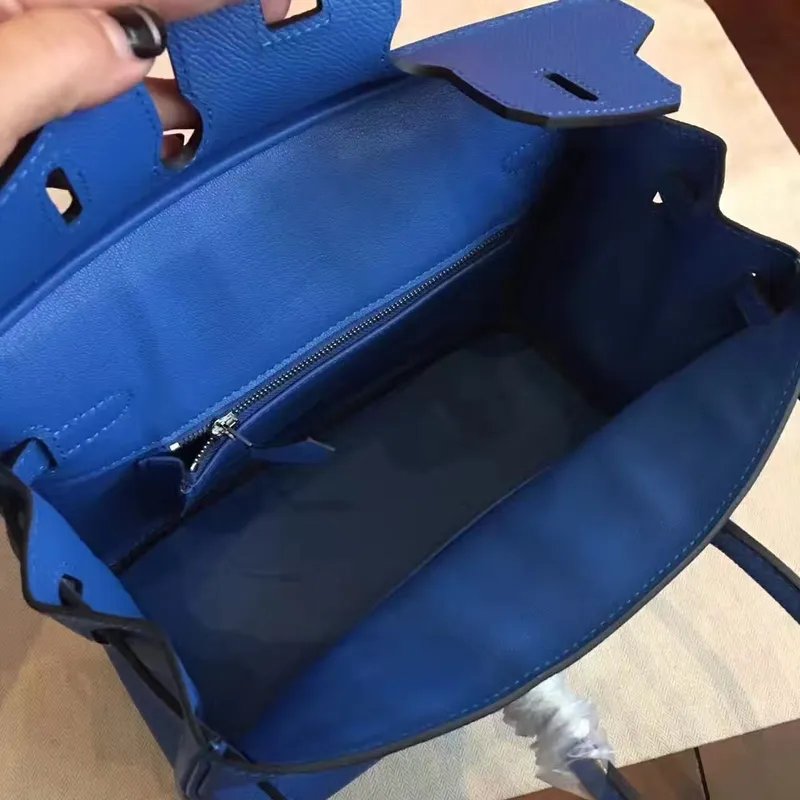 Hermes Blue Birkin 25cm Epsom Ručně vyráběná taška