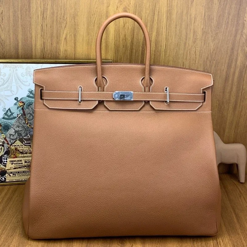 Hermes Birkin HAC 50 Ručně vyráběná taška z zlaté kůže Clemence