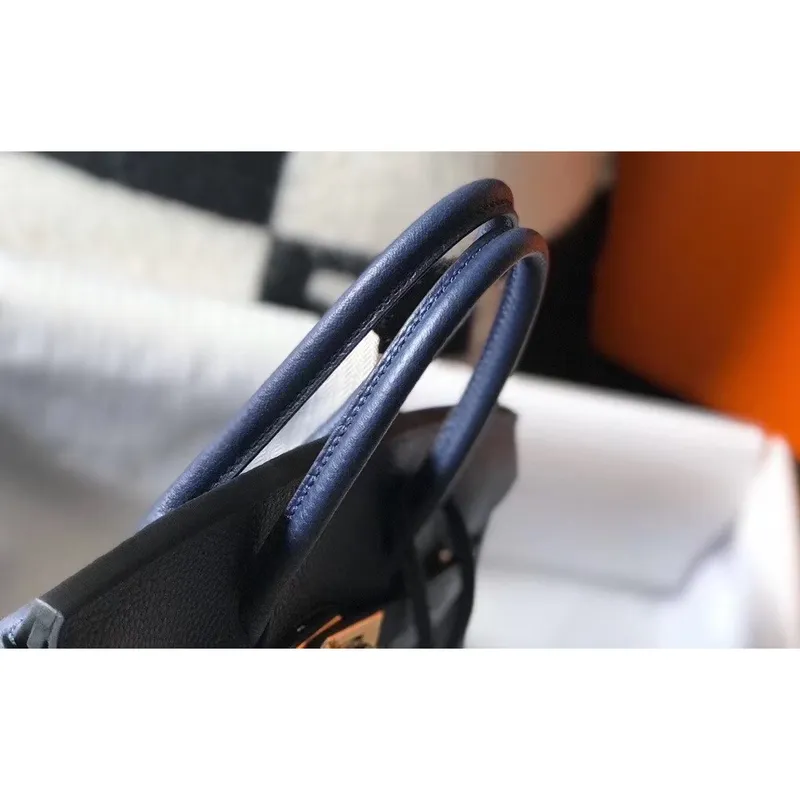 Hermes Birkin 25cm Taška v námořnické modré kůži Clemence