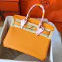Hermes Žlutá Birkin 30cm Epsom Ručně vyráběná taška