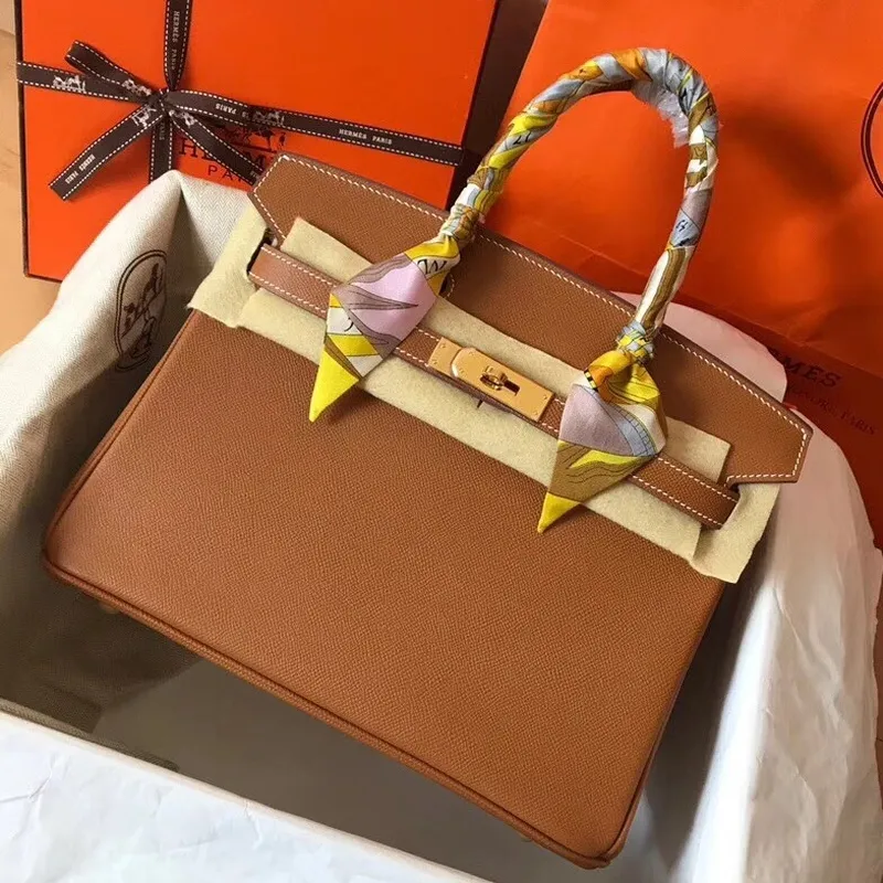 Hermes Gold Birkin 30cm Epsom Ručně vyráběná taška