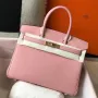 Hermes Pink Clemence Birkin 30cm Taška GHW