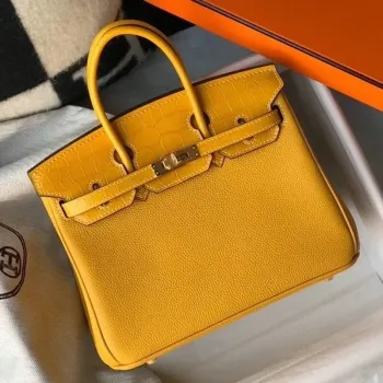 Hermes Touch Birkin 25cm Limitovaná Edice Žlutá Taška