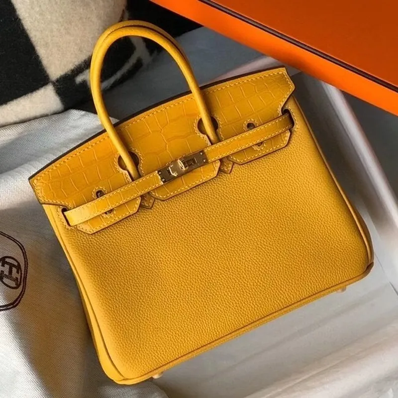 Hermes Touch Birkin 25cm Limitovaná Edice Žlutá Taška