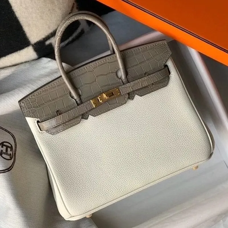 Hermes Touch Birkin 25cm Limitovaná edice Bílá taška
