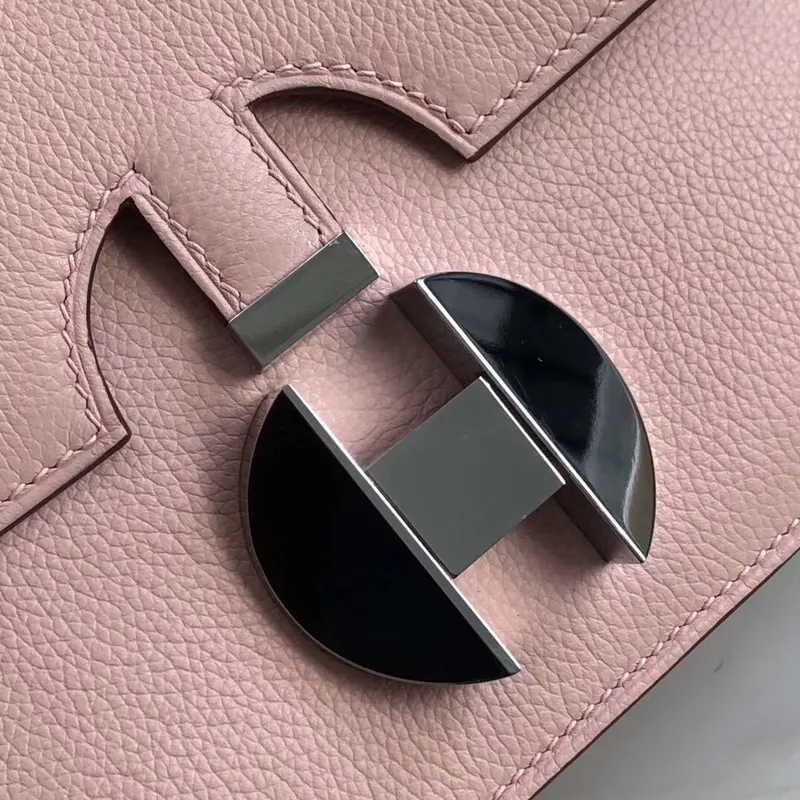 Hermes 2002 20cm Taška v růžové sakurové Evercolor telecí kůži