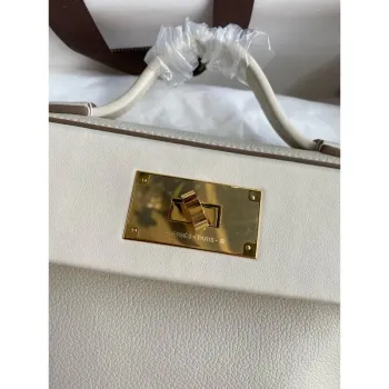 Hermes 24/24 Mini 21 Ručně vyráběná taška z kůže Evercolor v odstínu Craie