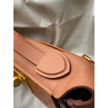 Hermes 24/24 Mini 21 Touch Bag v zlatém Evercolor a pštrosí kůži