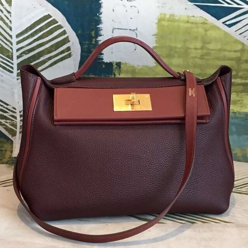 Hermes 24/24 29 Taška v Bordeaux kůži Clemence