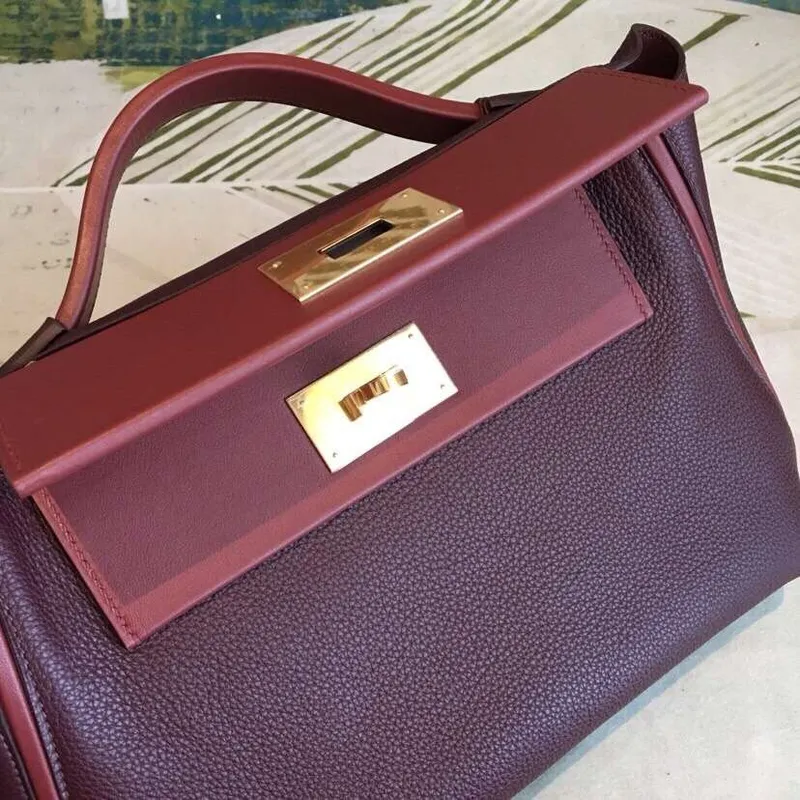 Hermes 24/24 29 Taška v Bordeaux kůži Clemence