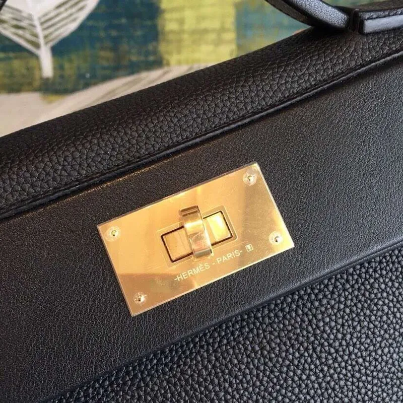 Hermes 24/24 29 Taška v černé kůži Clemence