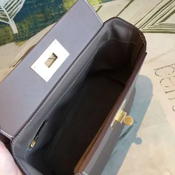 Hermes 24/24 29 Taška v taupe kůži Clemence