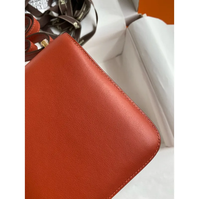 Hermes Constance 18 Ručně vyráběná taška v Sienna Swift telecí kůži