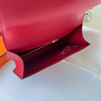 Hermes Constance 1 24 Zrcadlová taška v červené Epsom telecí kůži