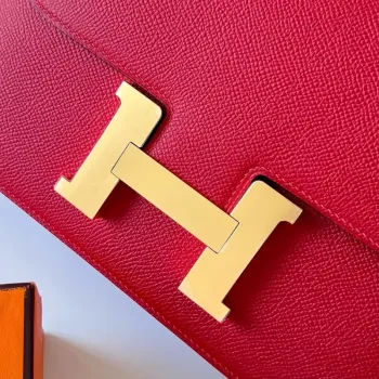 Hermes Constance 1 24 Zrcadlová taška v červené Epsom telecí kůži