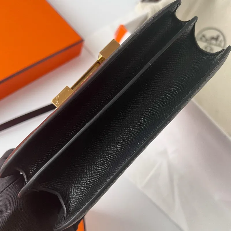 Hermes Constance 1 18 Zrcadlová taška v černé Epsom telecí kůži
