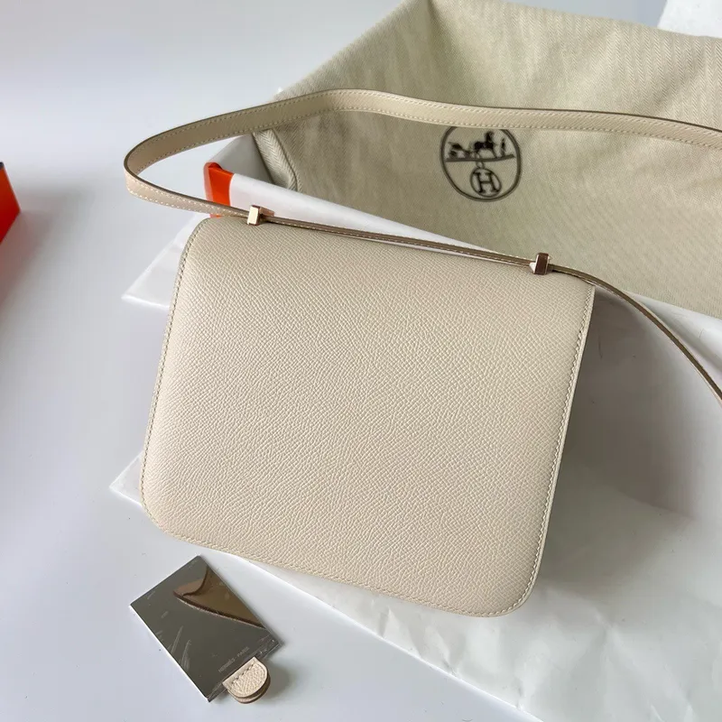 Hermes Constance 1 18 Zrcadlová taška v Craie Epsom telecí kůži