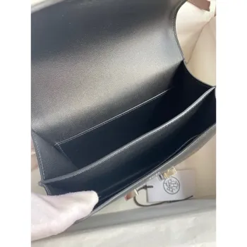 Hermes Constance 18 Ručně vyráběná taška v černé hladké telecí kůži